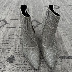 a new day Silver Sparkle Heeled Boots